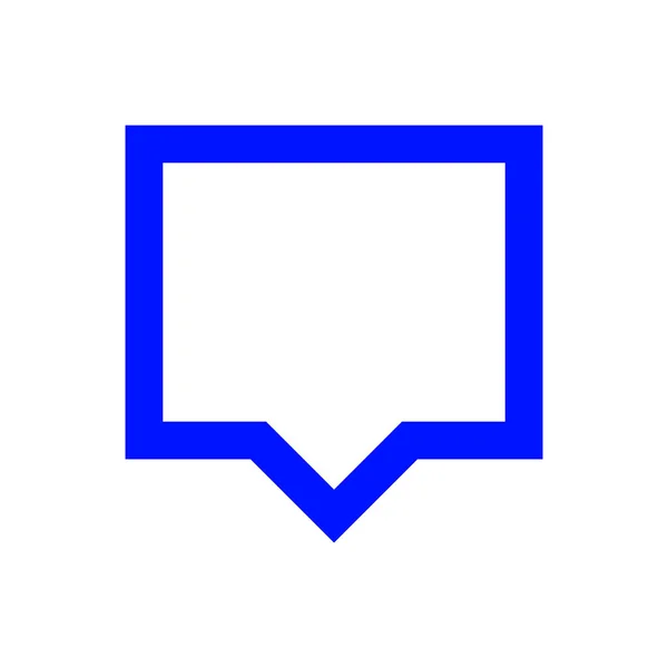 Bulle Parole Bleu Signe Isolé Sur Blanc Bulle Parler Icône — Image vectorielle