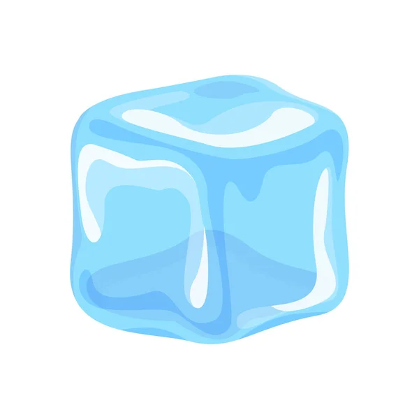 Cubo Hielo Aislado Sobre Fondo Blanco Clip Art Tres Cubos — Vector de stock