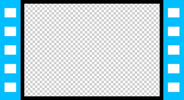 Filmstreifen Vorlage Videoplayer Hellblaue Farbe Fenster Multimedia Panel Für Clip — Stockvektor