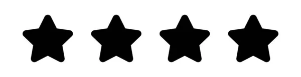 Icono Estrellas Lindo Aislado Fondo Blanco Forma Estrella Dibujos Animados — Vector de stock