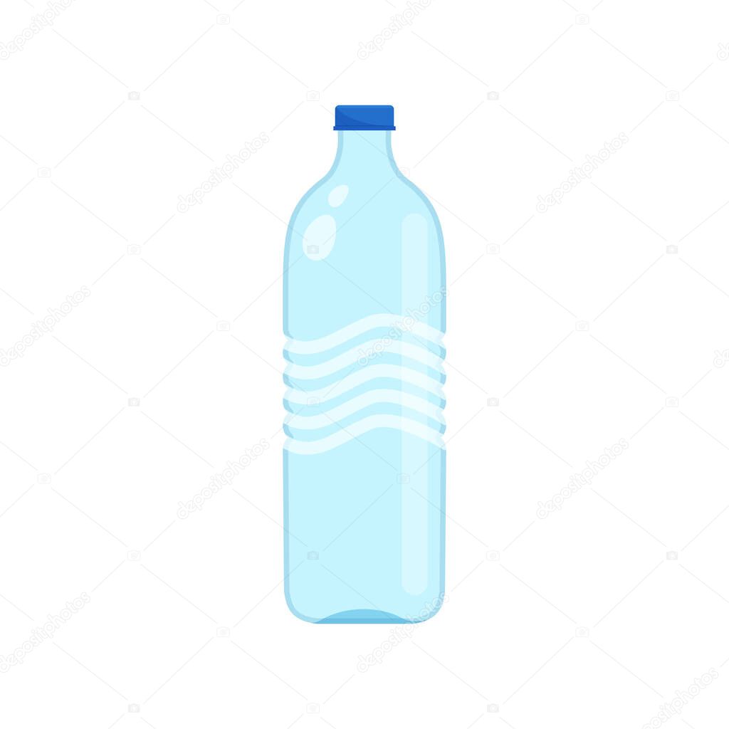 drinking water bottle plastic isolated on white background, illustrator bottle plastic transparent, clip art of bottle water drink single