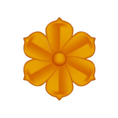 Beyaz arka planda izole edilmiş tek bir çiçek, lüks çiçek yaprağı basit bakır, bakır çiçekler metal heykel, lüks bakır çiçek deseni, klipsli sanat çiçekleri