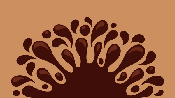 Chocolade Bruine Splash Blob Druppel Bruine Vloeibare Splash Pictogram Spatten — Stockvector