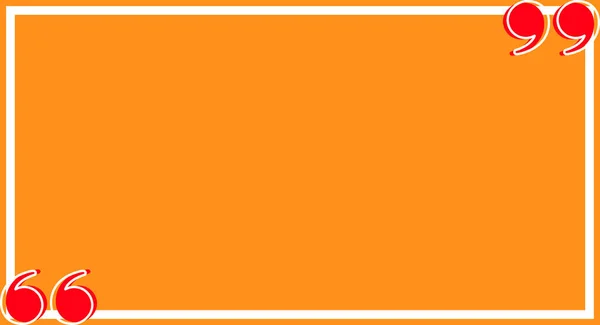 Banner Καρέ Πορτοκαλί Κόκκινο Σύμβολο Εισαγωγικά Απόσπασμα Πλαίσιο Απλό Πλαίσιο — Διανυσματικό Αρχείο