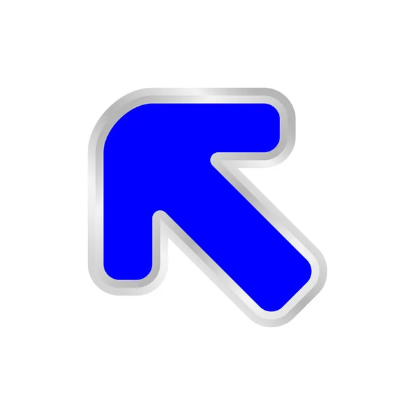 Blauer Pfeil Nach Links Oben Clip Art Blaues Pfeil Symbol — Stockvektor