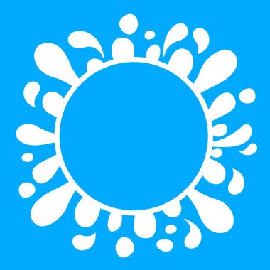 Süt damlası damlası damlalar ve daire çizer reklam için boşluk, afişin beyaz sütü, süt suyu damlası basit bir şekilde çoğalır kopya alanı için, süt damlası sembolü element grafik tasarımı için