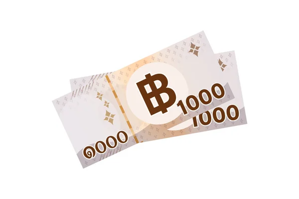 20000 Μπατ Thai Χαρτονομίσματα Thai Νόμισμα Δύο Χιλιάδες Thb Έννοια — Διανυσματικό Αρχείο