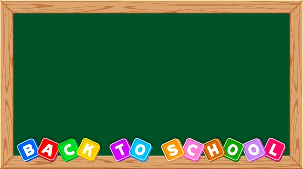 Back School Text Blackboard School Banner Background Cute Lettering Back — Stock Vector