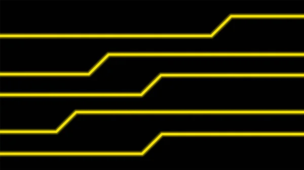 Γραμμή Λάμψη Κίτρινο Μαύρο Φόντο Σύγχρονη Γραμμή Τέχνης Λαμπερό Κίτρινο — Διανυσματικό Αρχείο