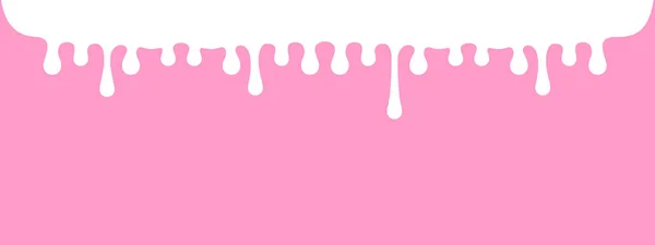 Milk Drops Flowing Pastel Pink Color Background Copy Space White — Stock Vector