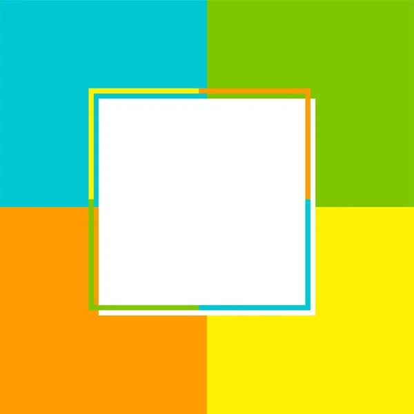 Branco Quadrado Pastel Multicolor Macio Para Fundo Banner Forma Quadrada — Vetor de Stock