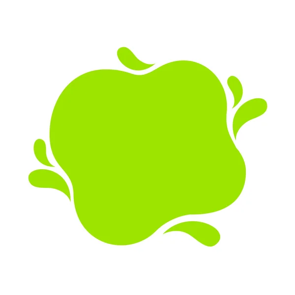 Lemon Green Blob Shape Green Tea Milk Background Bright Green - Stok Vektor