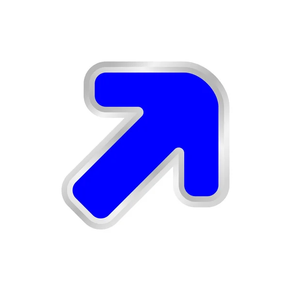 Seta Azul Apontando Para Cima Clip Art Ícone Seta Azul — Vetor de Stock
