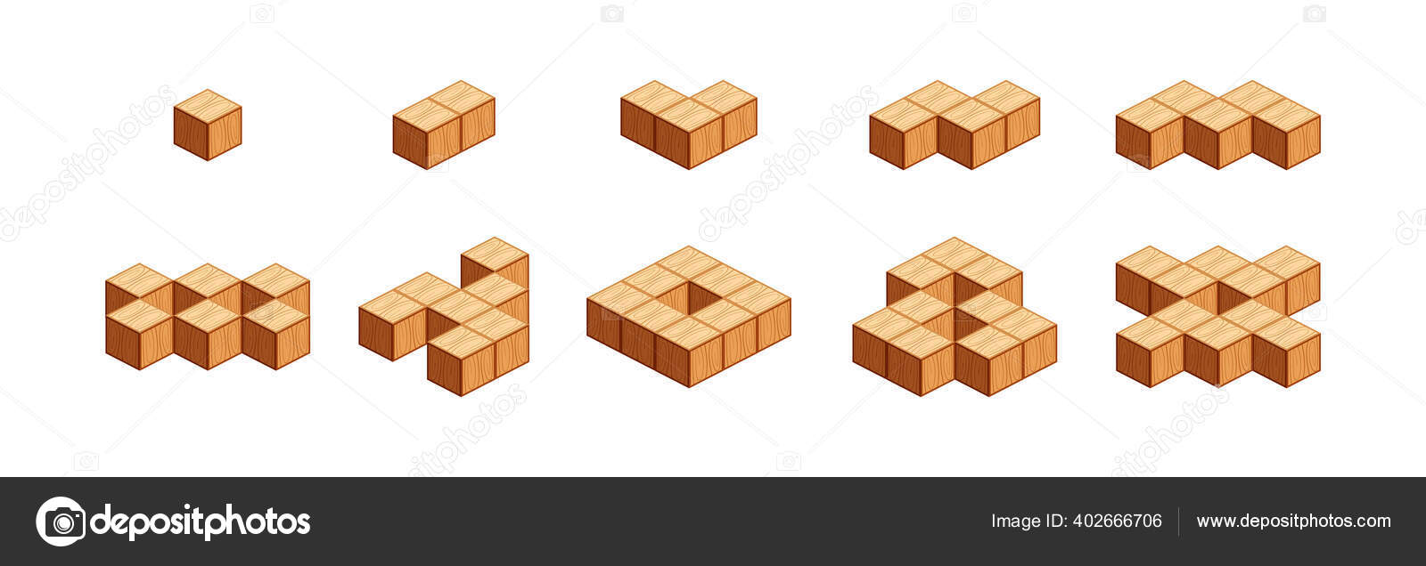 Wooden counting cubes 2025