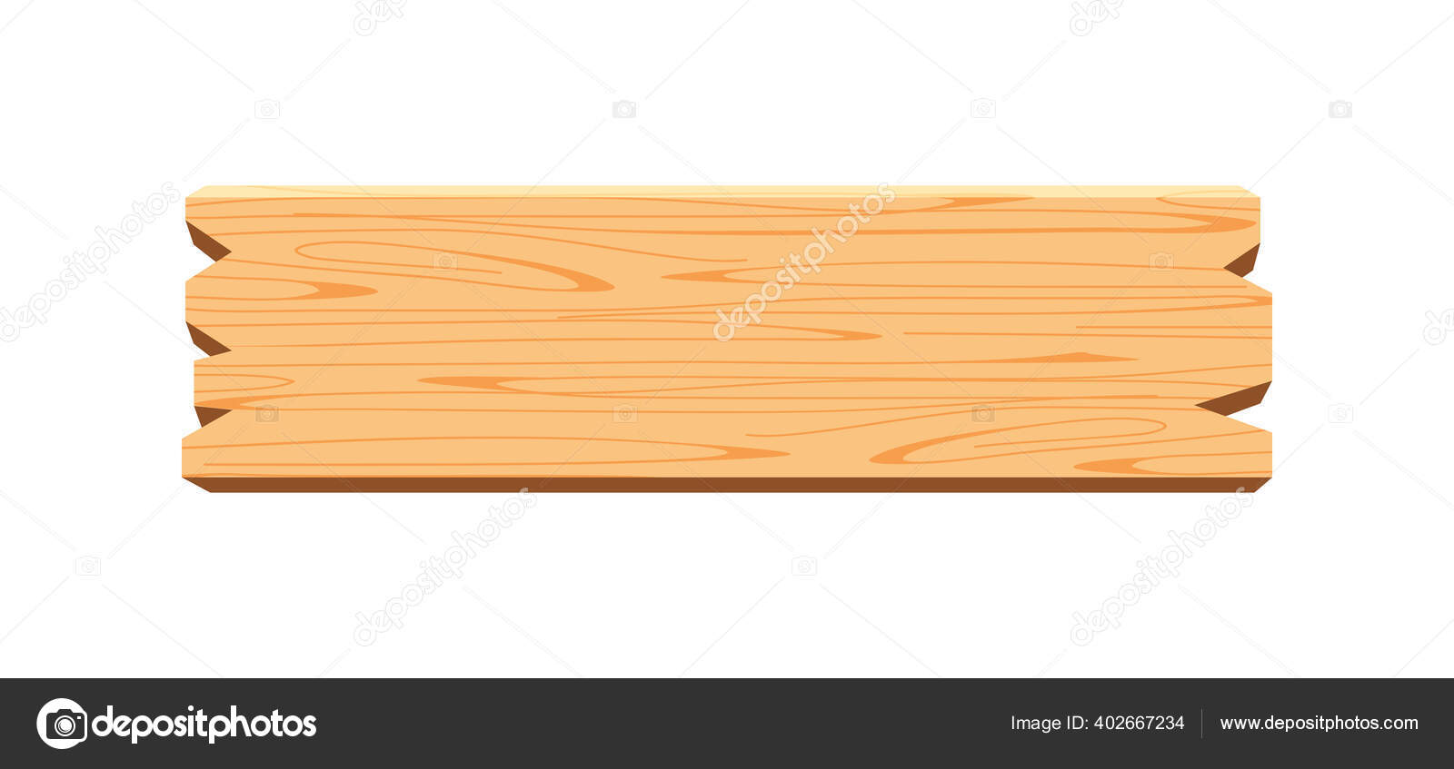 Cartoon wood banners wooden planks set Royalty Free Vector