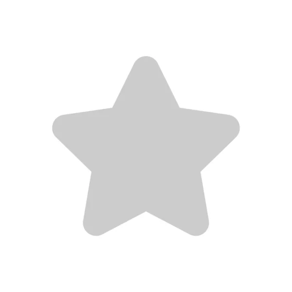 Gris Estrella Forma Simple Aislado Blanco Una Estrella Lindo Signo — Archivo Imágenes Vectoriales