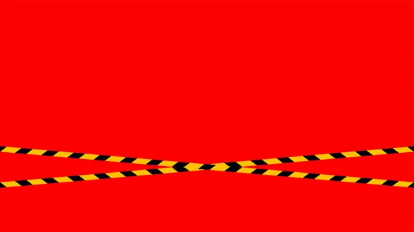 Dikkat Şeridi Arka Plan Için Sarı Siyah Şerit Desen Kırmızı — Stok Vektör