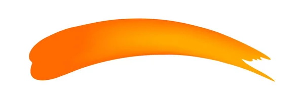 Orangefarbene Pinselstriche Isoliert Auf Weiß Pinselstrich Orange Für Aquarellmalidee Orangefarbener — Stockvektor
