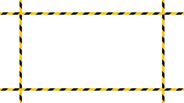 Caution Tape Line Tape Yellow Black Stripe Pattern White Background — Stock Vector