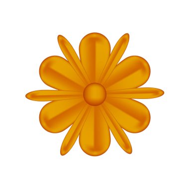 Beyaz arka planda izole edilmiş tek bir çiçek, lüks çiçek yaprağı basit bakır, bakır çiçekler metal heykel, lüks bakır çiçek deseni, klipsli sanat çiçekleri