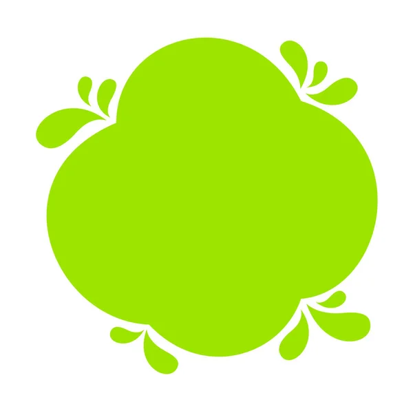 Forme Blob Vert Citron Lait Thé Vert Pour Fond Vert — Image vectorielle