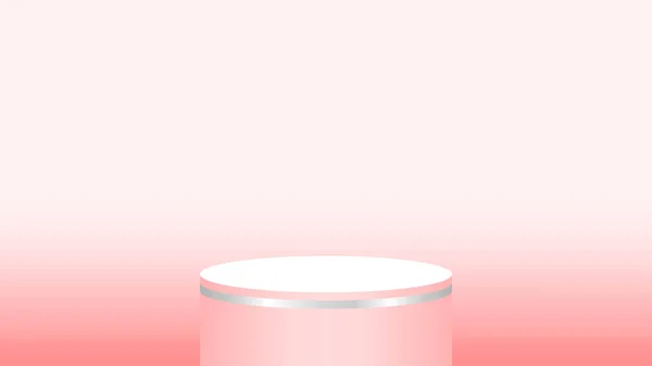 Cilindro Pedestal Rojo Para Escaparate Cosméticos Etapa Círculo Podio Rojo — Archivo Imágenes Vectoriales