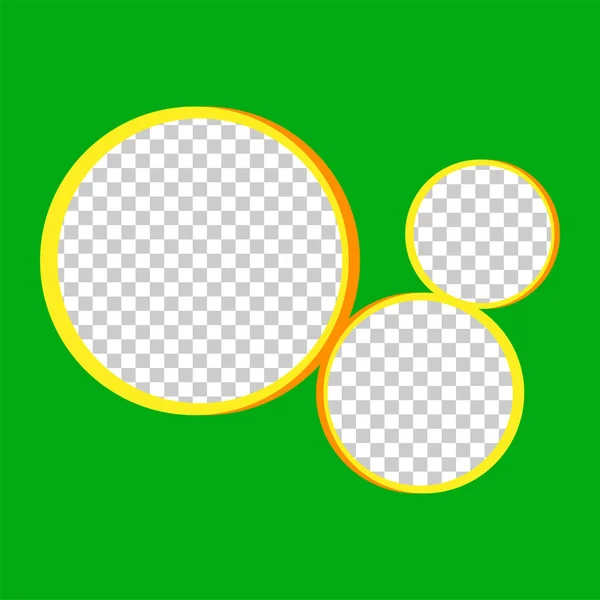 Modelo Banner Quadrado Verde Círculo Transparente Para Fundo Verde Círculo — Vetor de Stock