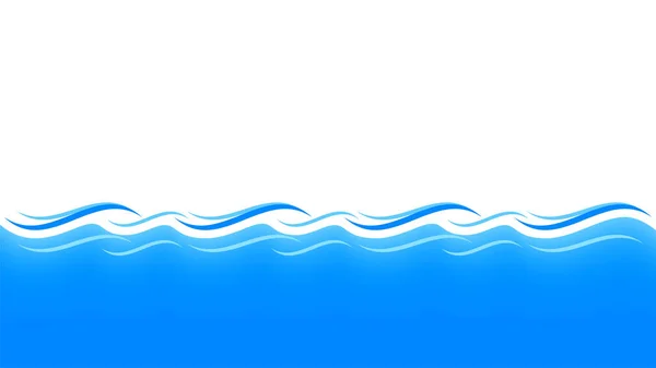 Wasser Wellen Blau Für Hintergrund Wasser Wellen Hellblau Und Kopierraum — Stockvektor