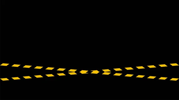 黑色背景的警戒线 带黄色黑色条纹图案 带有带安全地带标志的警戒线 复制空间的安全横幅 带黄色黑色条纹 — 图库矢量图片