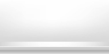 tahta masa beyaz gri renk duvar odası arkaplanı, beyaz gri arkaplan, reklam ürün ekranı için kopyalama alanı, ön görünümde masa tahtası
