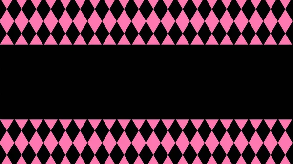 Rosafarbenes Schwarzes Rautenmuster Für Hintergrund Kosmetikbanner Hintergrund Schwarzes Rosa Rautenmuster — Stockvektor