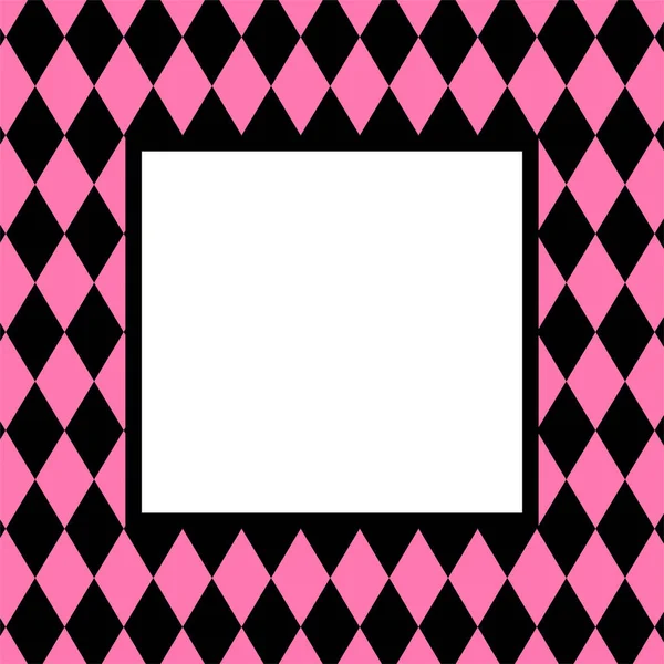 Πανό Ροζ Μαύρο Ρόμβος Μοτίβο Για Φόντο Μαύρο Ροζ Πλαίσιο — Διανυσματικό Αρχείο