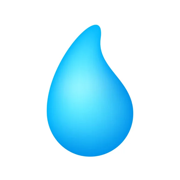 Tropfen Wasser Blau Grafik Tropfen Wasserform Aqua Symbol Flüssige Form — Stockvektor