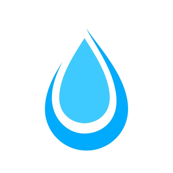 Wassertropfen Isoliert Auf Weiß Tröpfchen Aqua Wassertropfen Für Logo Design — Stockvektor