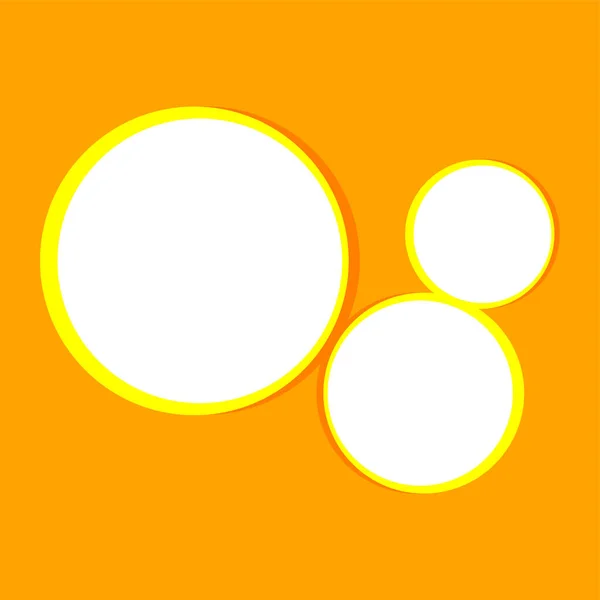 Gabarit Bannière Carré Orange Cercle Vide Pour Arrière Plan Cadre — Image vectorielle