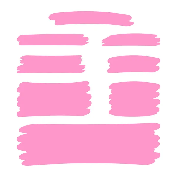 Рожева Смуга Пензля Фарба Маркера Писаря Малювання Пензлем Рожевий Пастельний — стоковий вектор