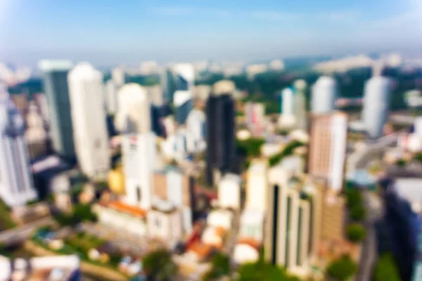 Fond flou du paysage urbain de Kuala Lumpur avec des gratte-ciel au centre-ville — Photo