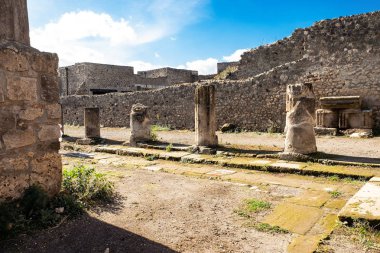 Antik Pompeii harabeleri, Roma kenti Vezüv tarafından tahrip.