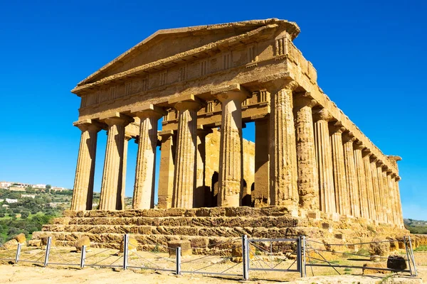 Templo Concórdia Vale Dos Templos Agrigento Sicília Itália — Fotografia de Stock