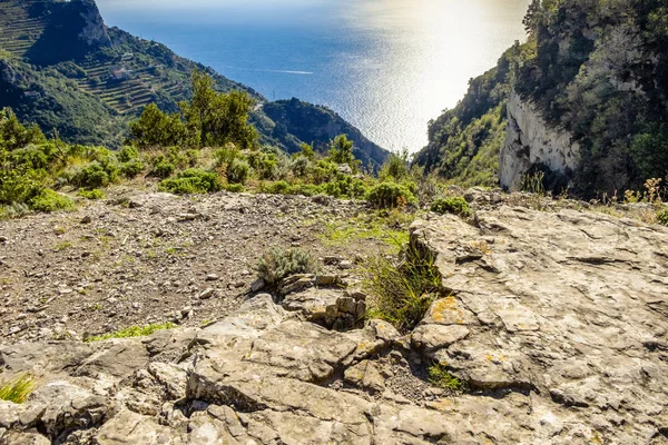Tanrılar Amalfi Coast Campagnia Bölgesi Talya Yolu Güzel Görünümler — Stok fotoğraf