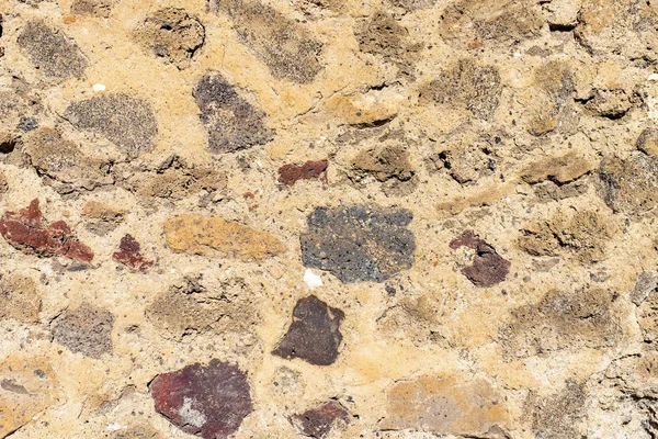 Textura Pared Piedra Ladrillo Antiguo Antiguo Casa Exterior Exterior Pompeya — Foto de Stock