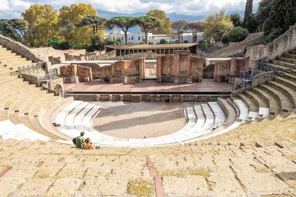 Ruinen Amfiteater Teater Italienska Pompeji Italien — Stockfoto