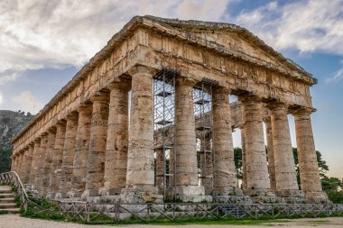 Segesta, Sicilya, Güney İtalya antik Yunan kenti Venüs Tapınağı.