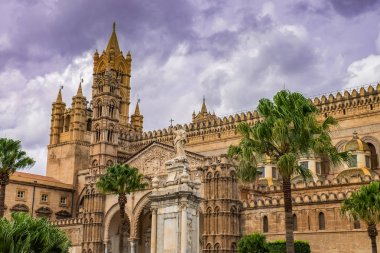 beautiful Duomo, medieval Cathedral of Palermo in Sicily, Italy