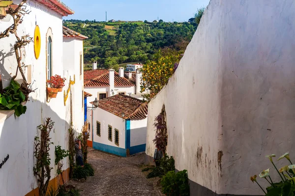 Streets of Obidos. Portugal. Tourist destination in Portugal