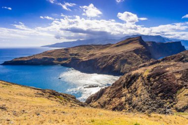 Ponta de Sao Lourenco 'da kayalıkların görünümü, Madeira Adaları, Portekiz