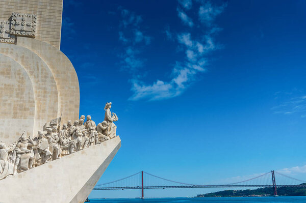 Monument of the Discoveries at the Tagus River estuary,Lisboa, Portugal