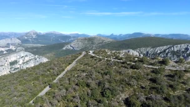 Gorge Verdon Canyon Aerial Footage Drone Provence Cote Azur Provence — стоковое видео