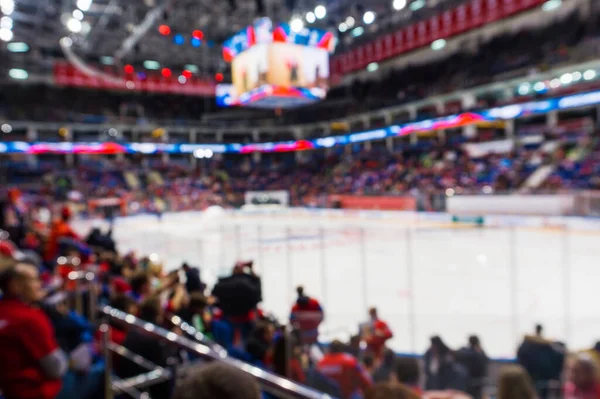 Arena ya da Olimpiyat Oyunları buz hokeyi stadyumu ile bulanık arkaplan