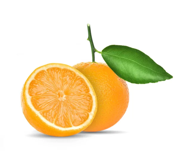 Oranje Witte Achtergrond — Stockfoto